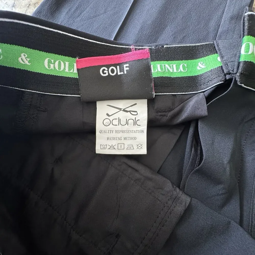 Oclunlc Golf Pants Mens Size 34 with 32 inch inseam Black